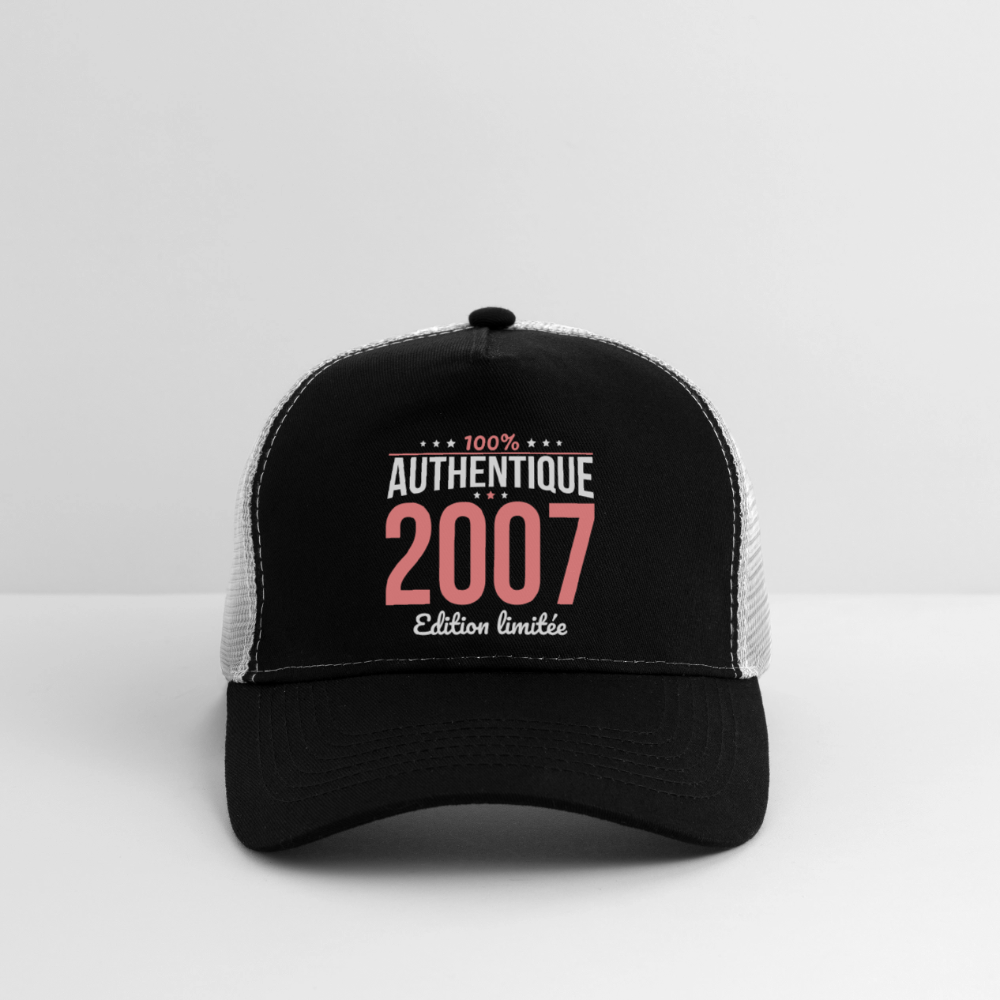 Casquette Trucker - Anniversaire 18 Ans - 100% Authentique 2007 - noir/gris pierre