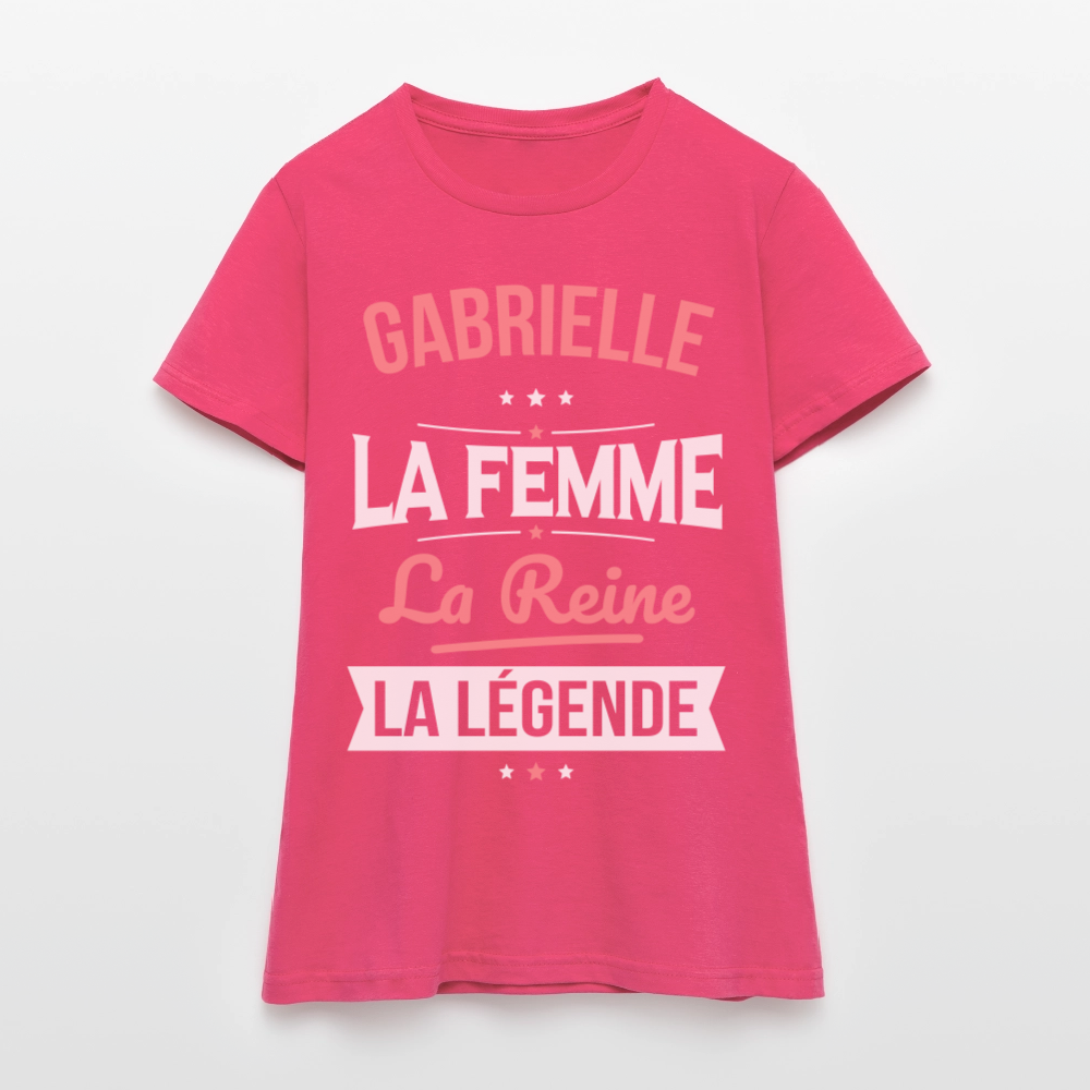 T-shirt Femme - Gabrielle - la Femme - la Reine - la Légende - rose azalée