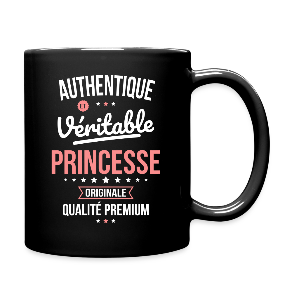 Mug uni - Authentique et véritable Princesse - noir
