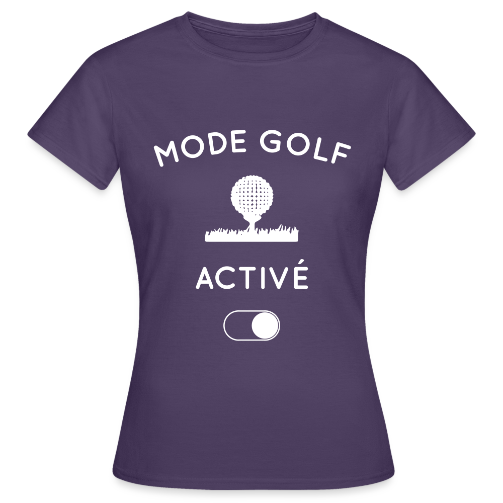 T-shirt Femme - Mode golf activé - violet foncé