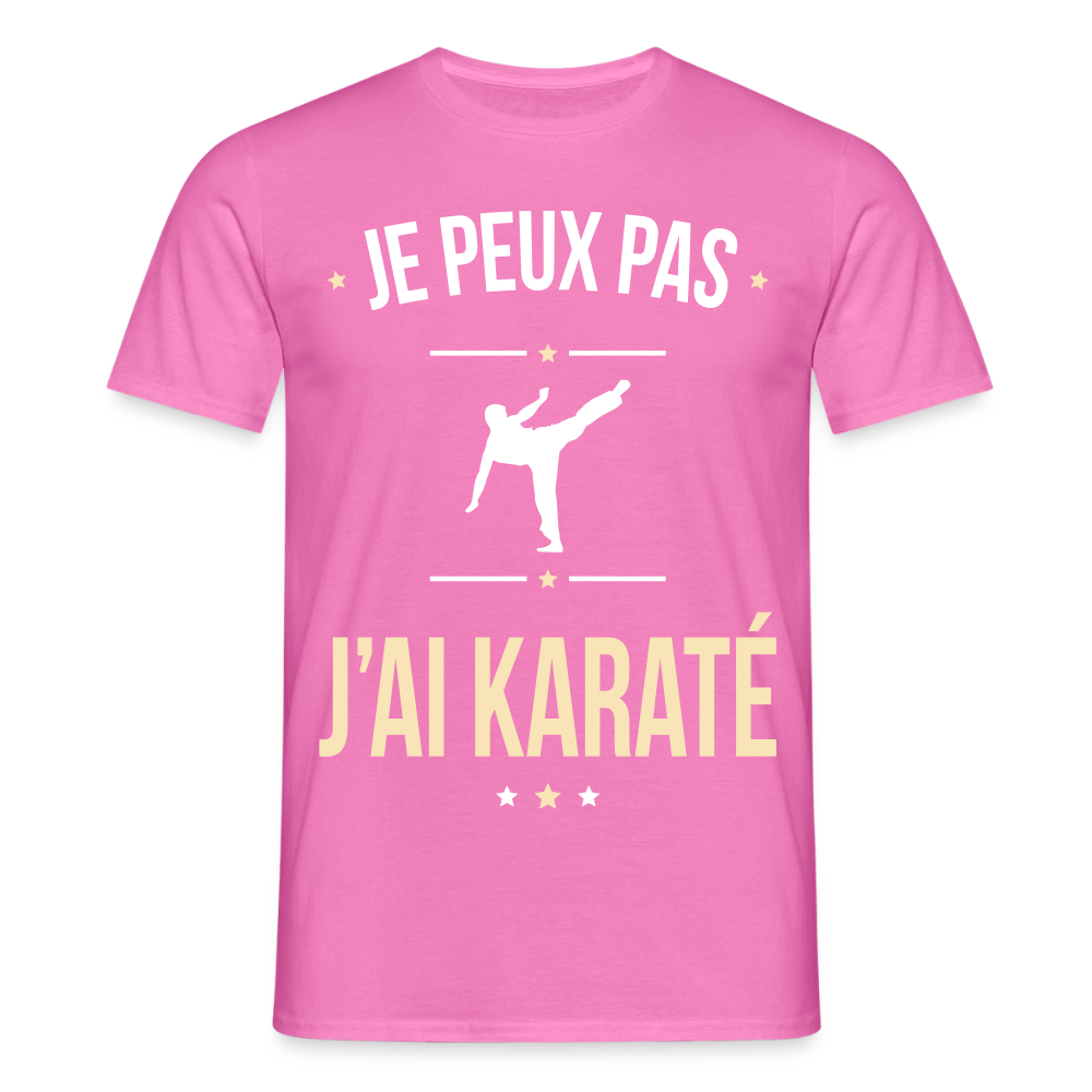 T-shirt Homme - Je peux pas j'ai Karaté - rose