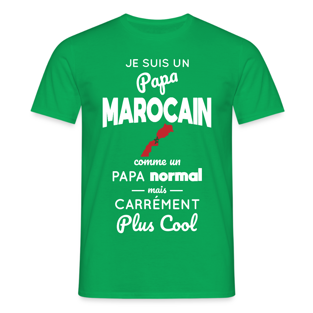 T-shirt Homme - Papa Marocain Plus Cool - vert