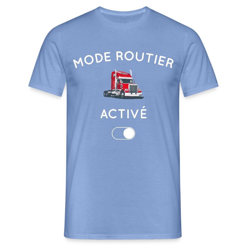 T-shirt Homme - Mode routier activé - carolina blue