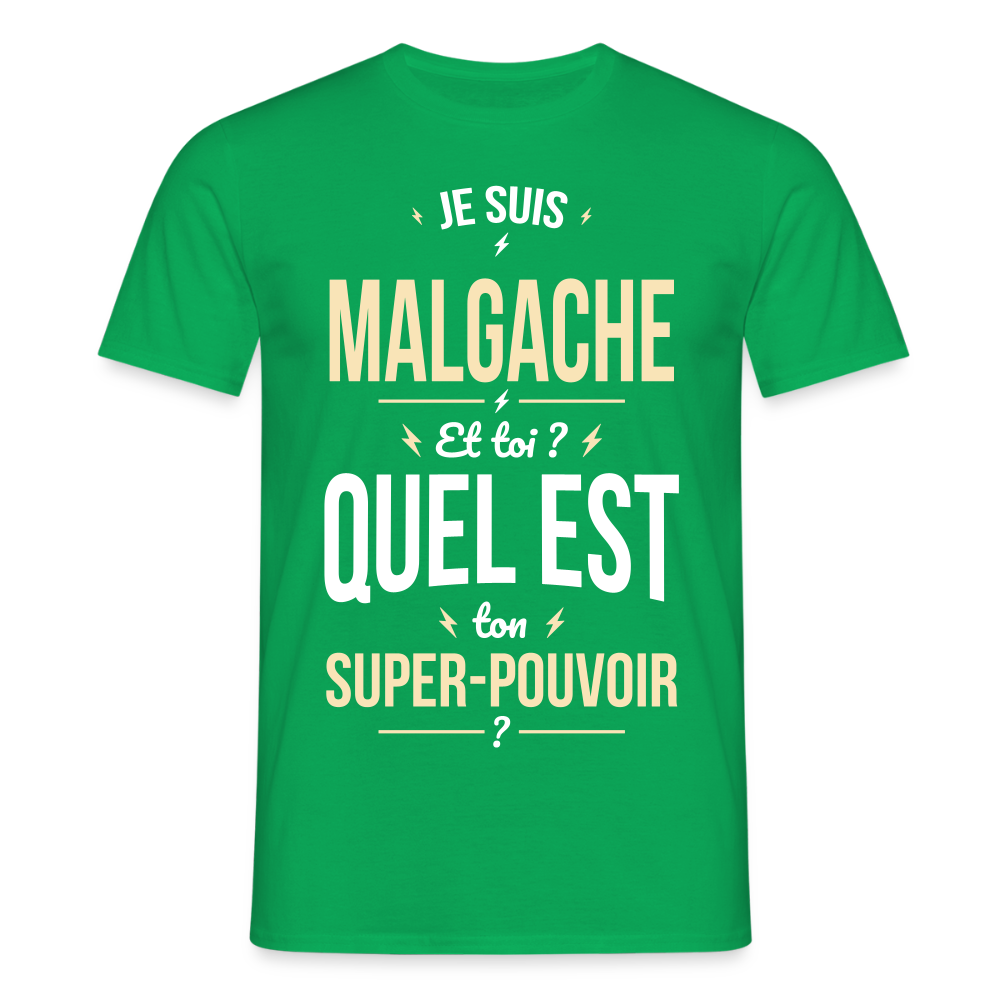 T-shirt Homme - Je suis Malgache - Super-pouvoir - vert