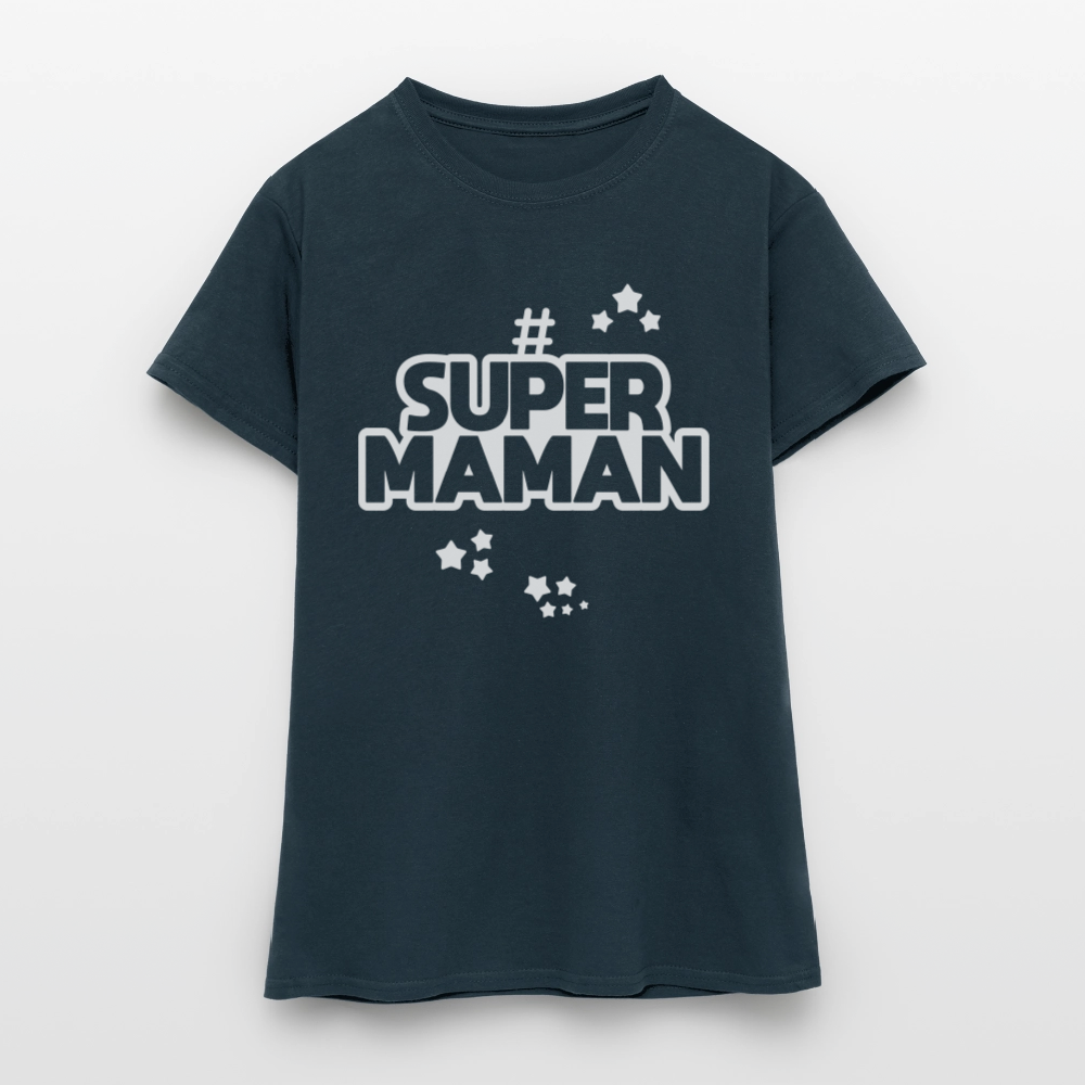 T-shirt Femme - Super Maman - marine