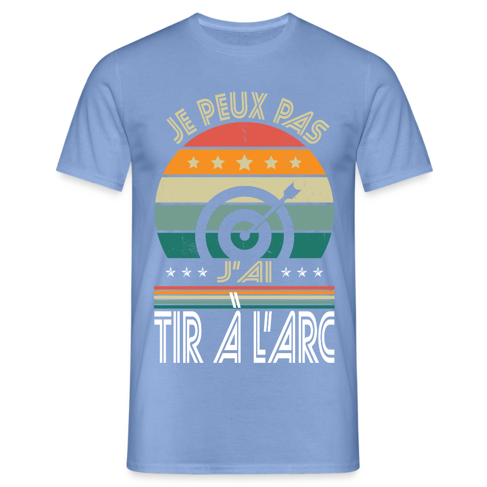 T-shirt Homme - Je peux pas j'ai tir à l'arc - carolina blue