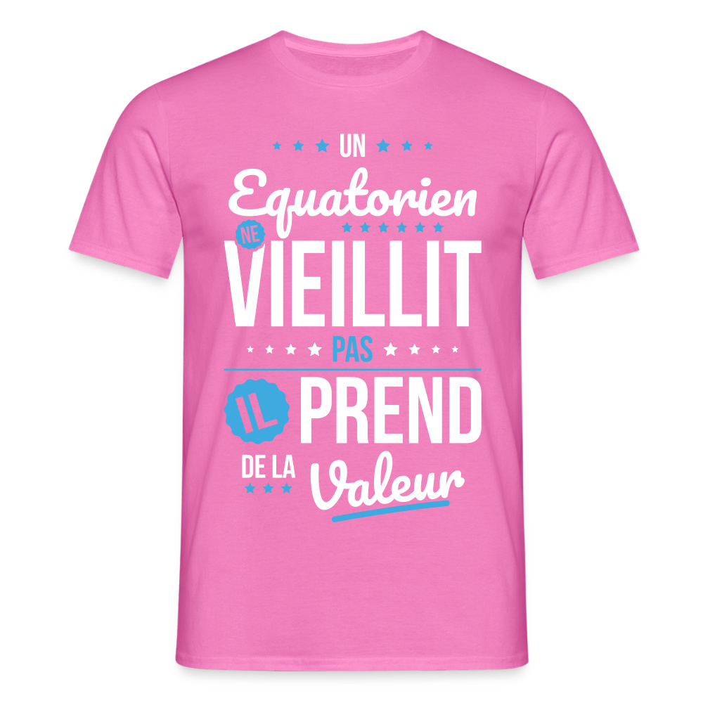 T-shirt Homme - Un Equatorien ne vieillit pas - rose