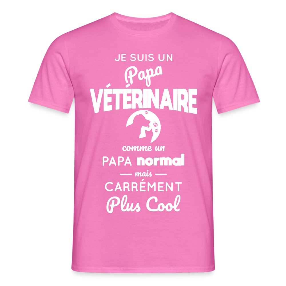 T-shirt Homme - Papa vétérinaire plus cool - rose