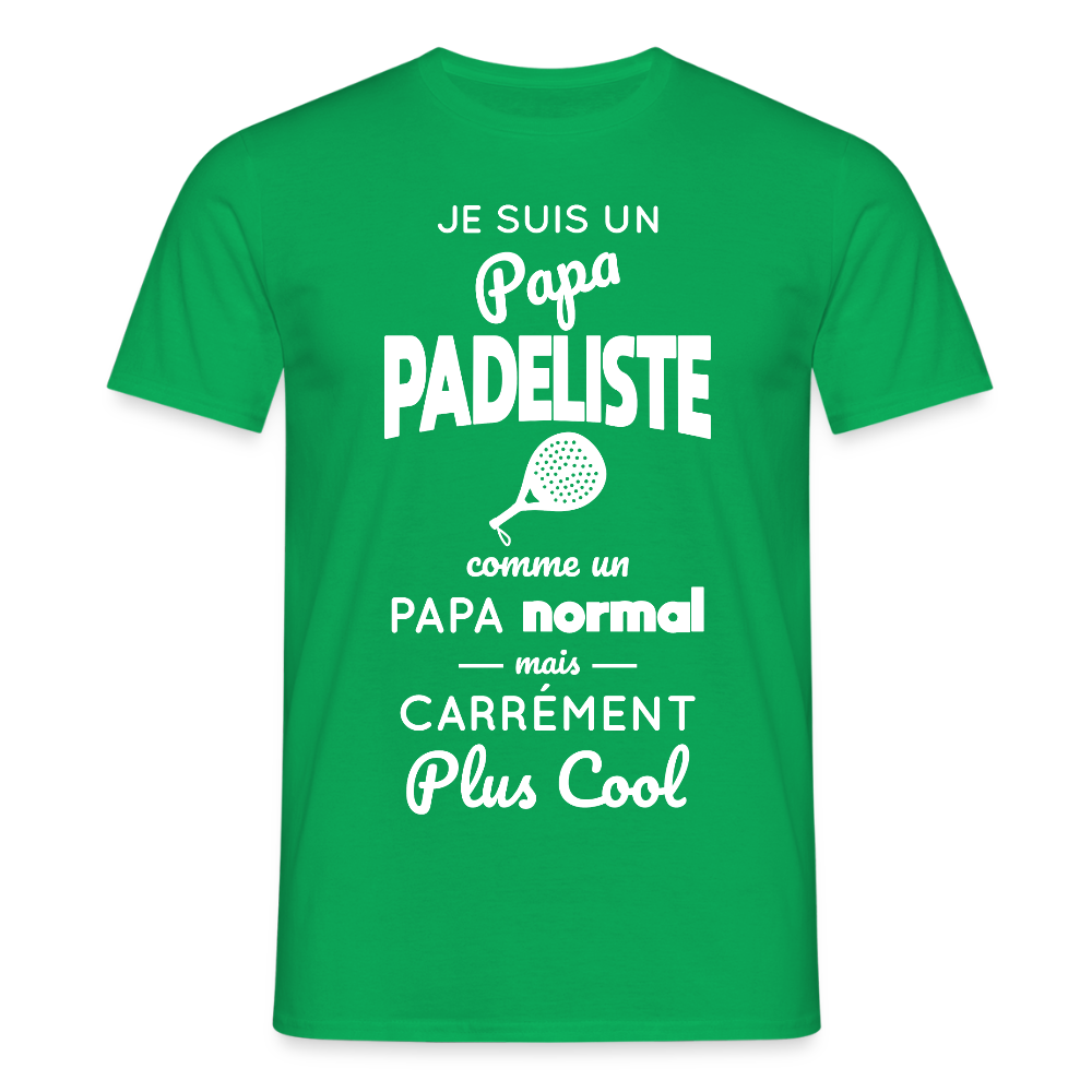 T-shirt Homme - Papa Padeliste Plus Cool - vert