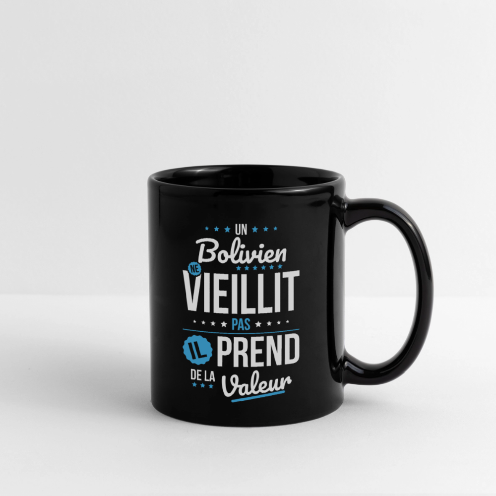 Mug uni - Un Bolivien ne vieillit pas - noir