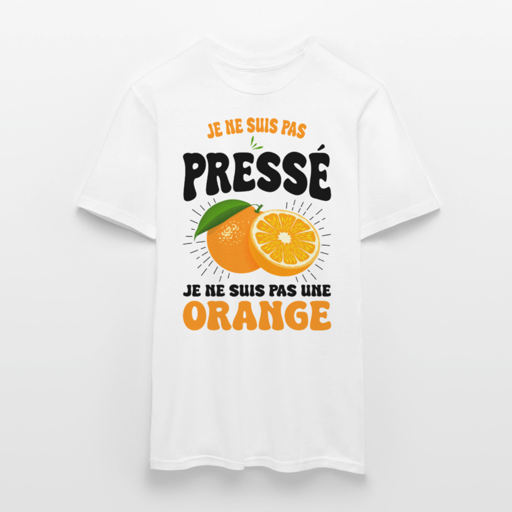 T-shirt Homme - Je ne suis pas une orange - blanc