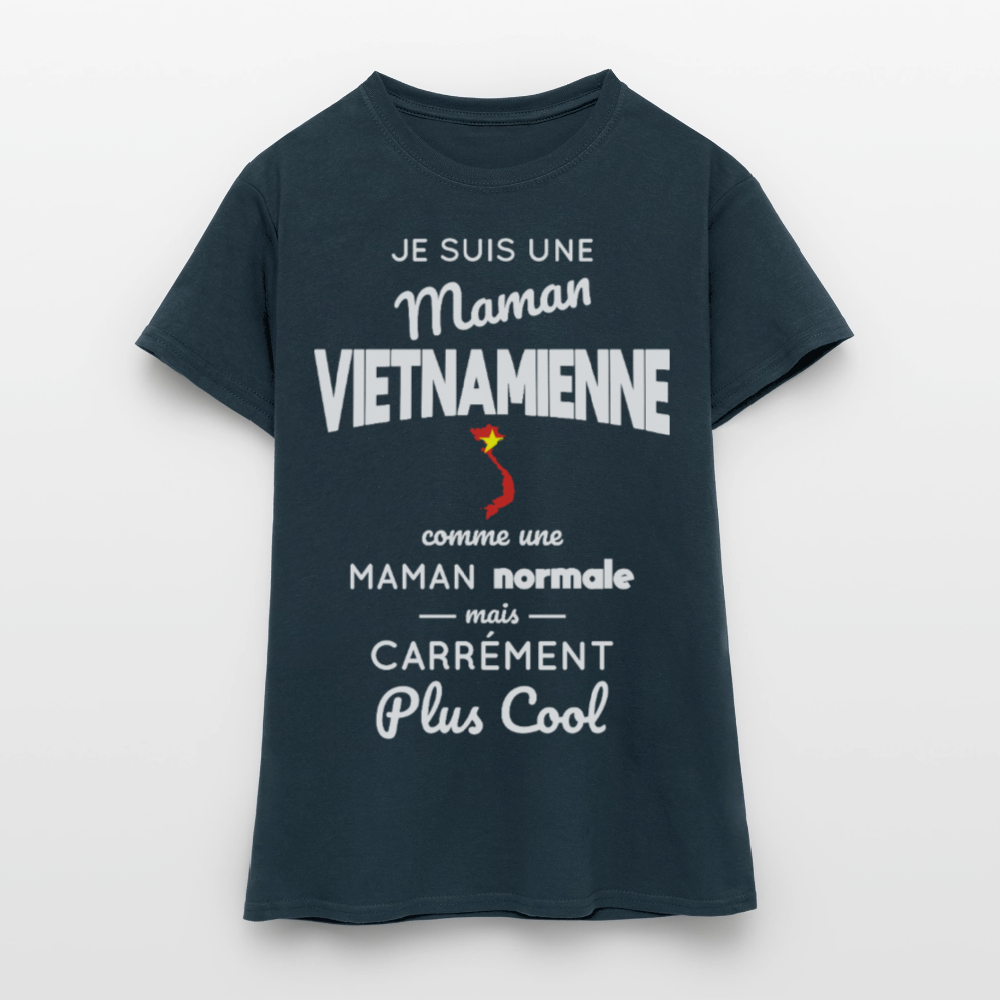 T-shirt Femme - Maman Vietnamienne plus cool - marine