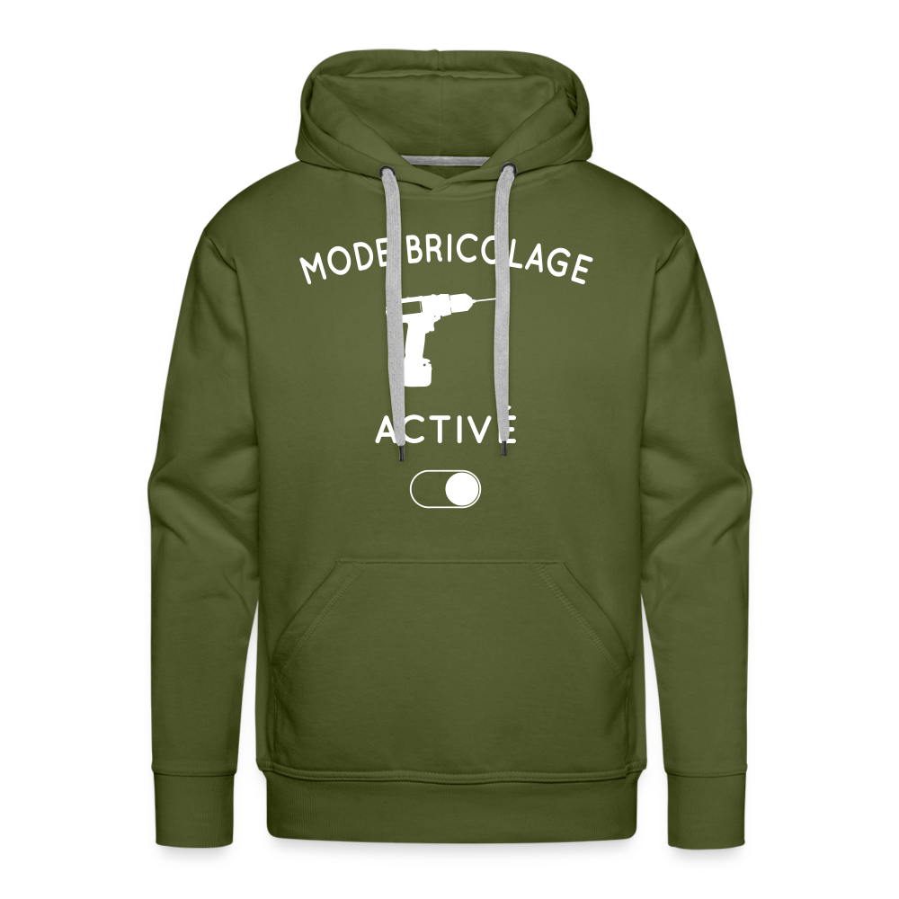 Sweat à capuche Premium Homme - Mode bricolage activé - vert olive