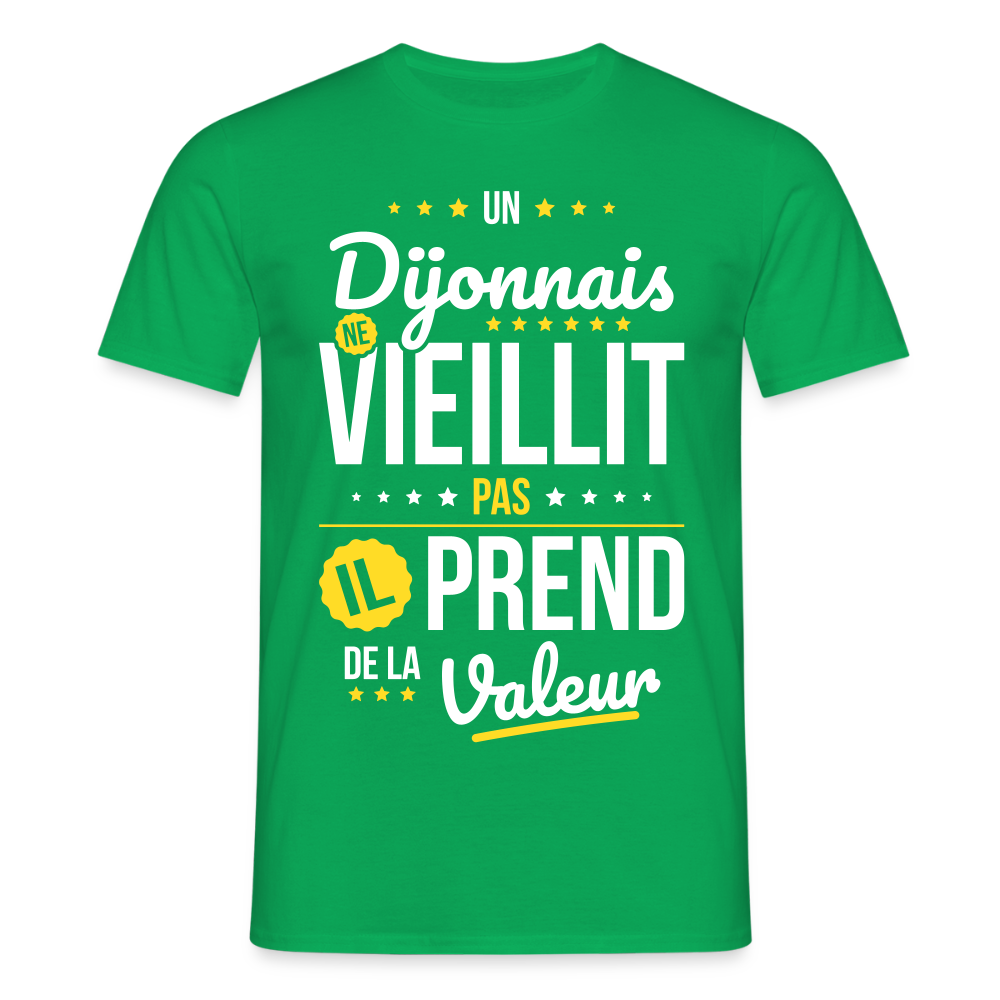 T-shirt Homme - Un Dijonnais ne vieillit pas - vert
