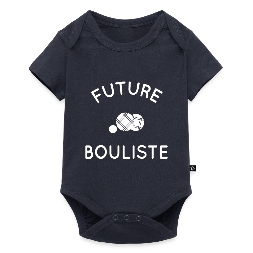 Body Bébé bio manches courtes - Future bouliste - bleu marine