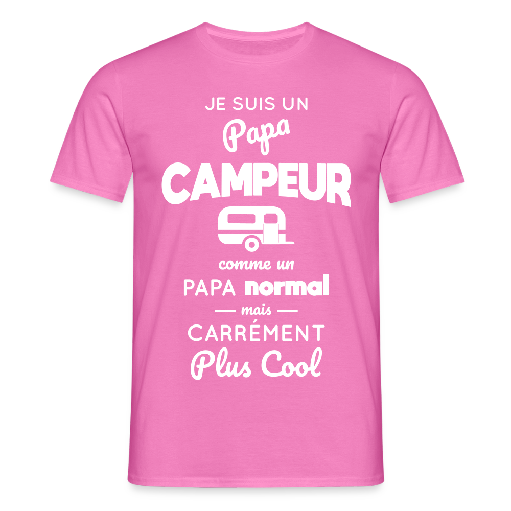 T-shirt Homme - Papa campeur plus cool - rose