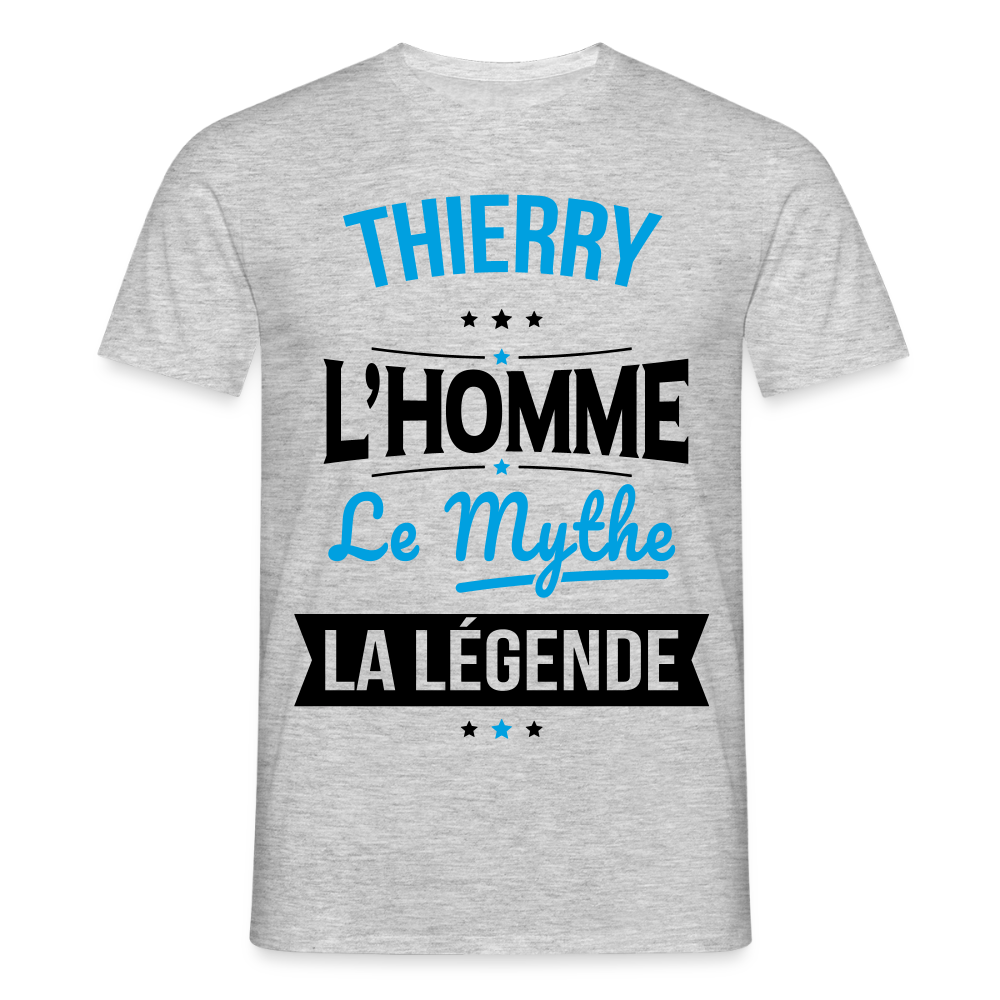 T-shirt Homme - Thierry - l'Homme - le Mythe - la Légende - gris chiné