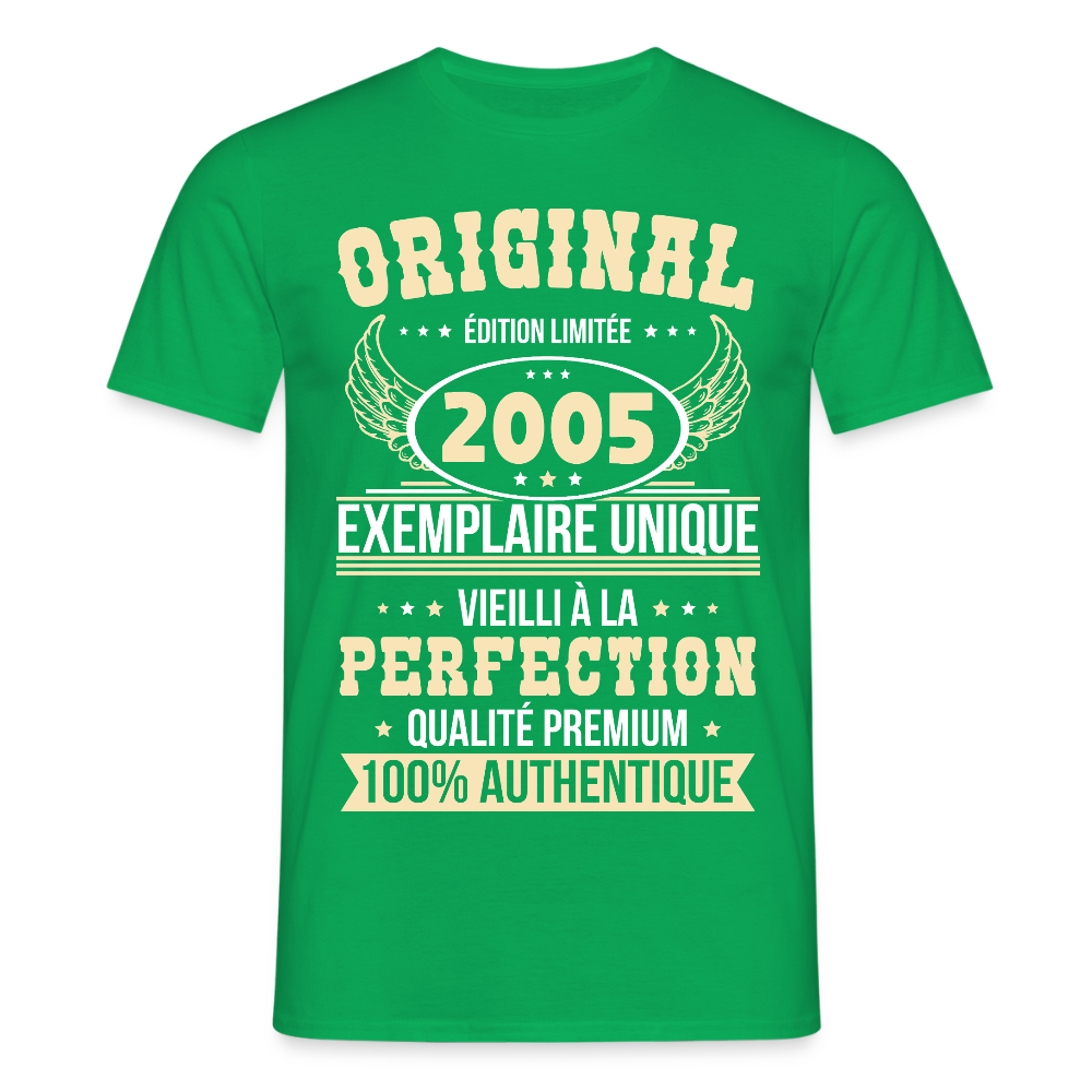 T-shirt Homme - Anniversaire 20 Ans - Original 2005 - vert