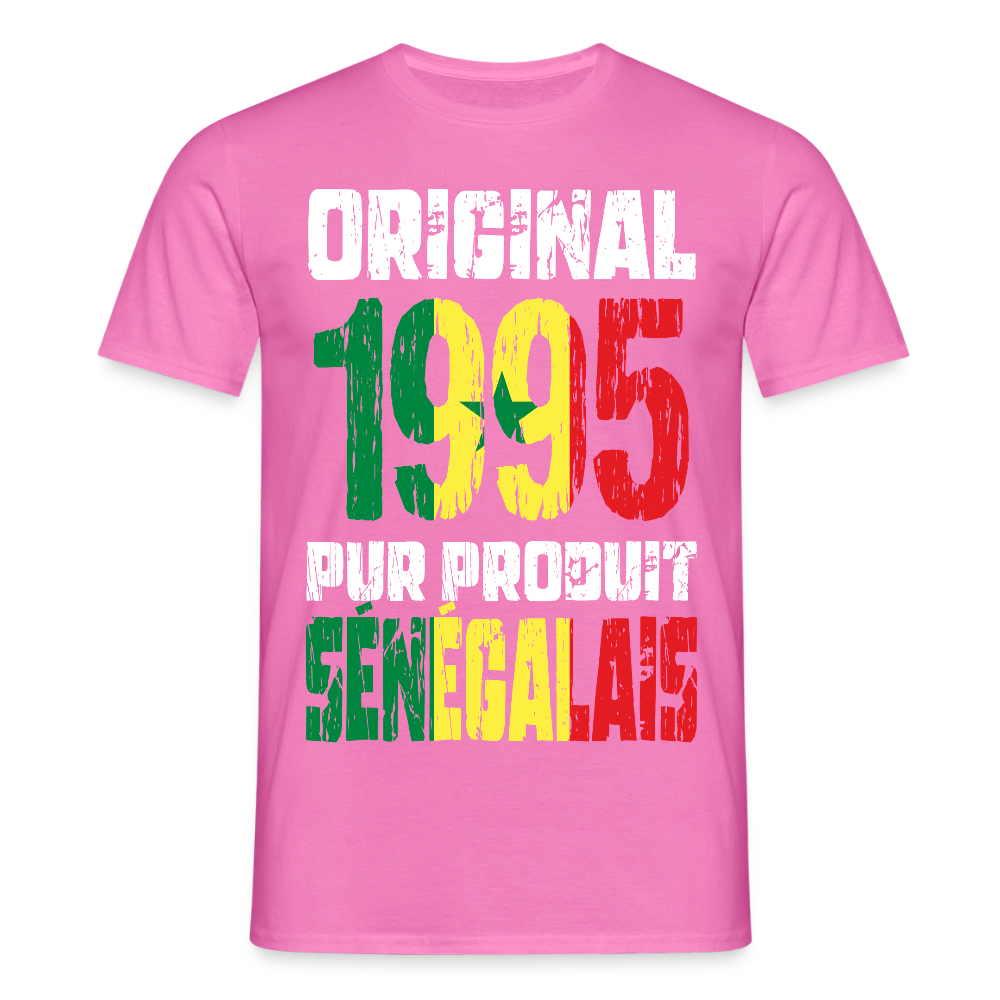 T-shirt Homme - Anniversaire 30 Ans - Original 1995 - Pur produit Sénégalais - rose