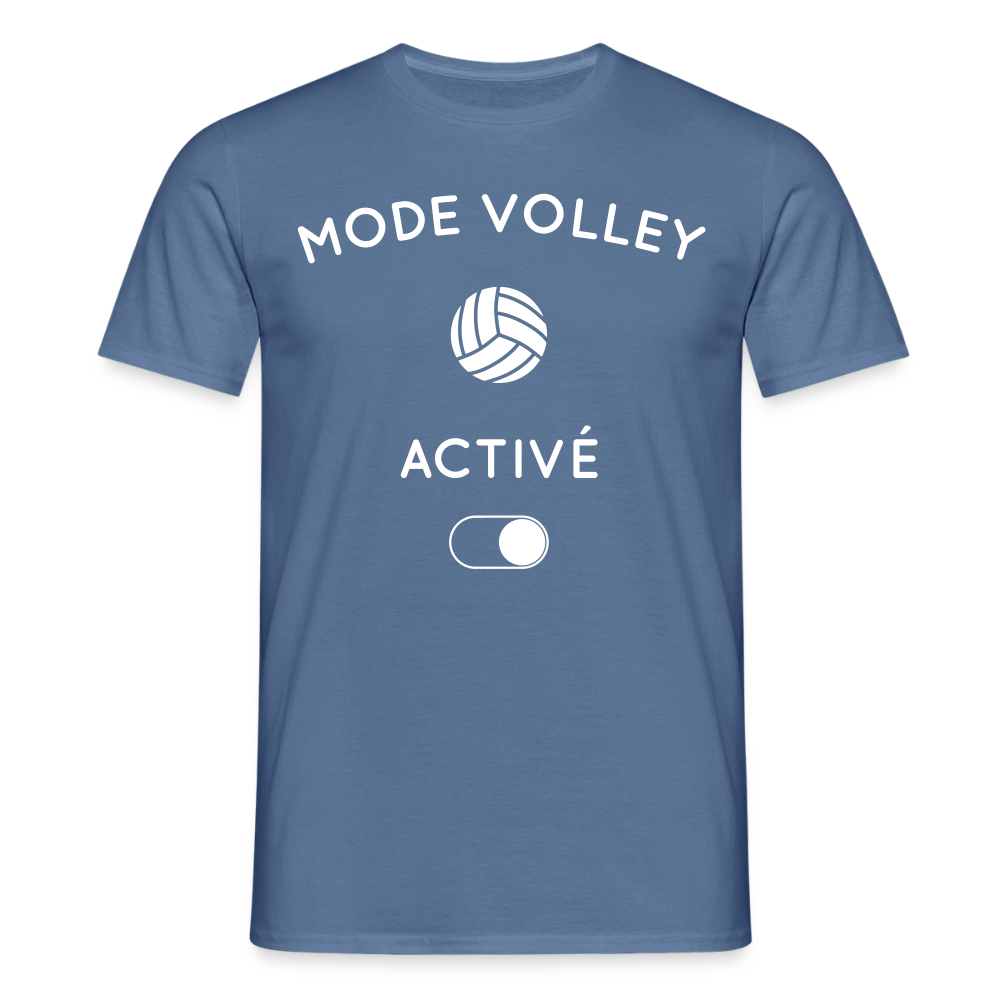 T-shirt Homme - Mode volley activé - bleu pigeon