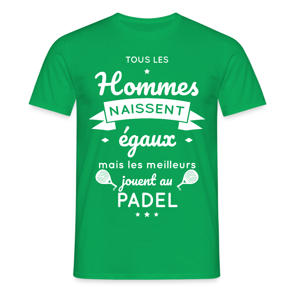 T-shirt Homme - Les Meilleurs Jouent Au Padel - vert