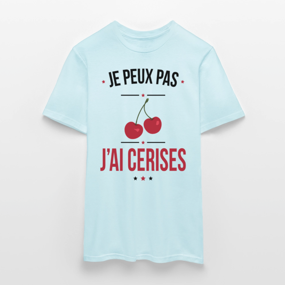 T-shirt Homme - Je peux pas j'ai cerises - ciel
