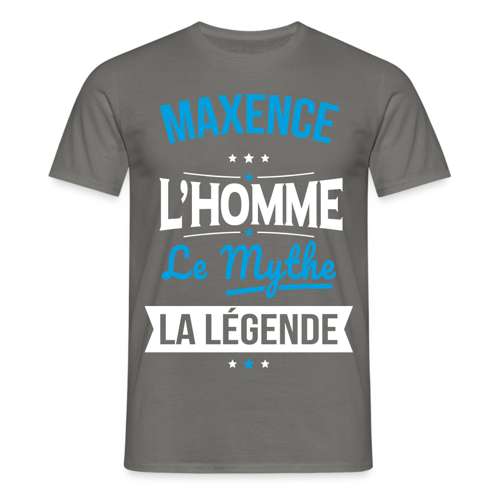 T-shirt Homme - Maxence - l'Homme - le Mythe - la Légende - gris graphite
