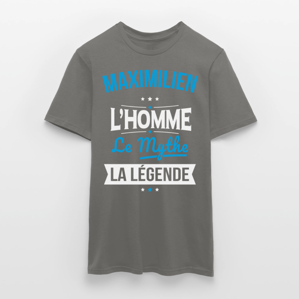 T-shirt Homme - Maximilien - l'Homme - le Mythe - la Légende - gris graphite