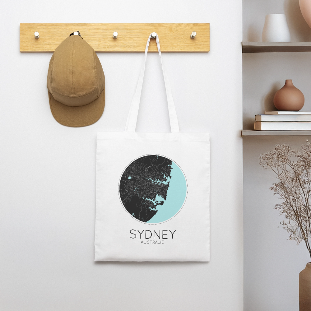 Tote Bag Sydney Bio Coloris Clair – Plan de Sydney - blanc