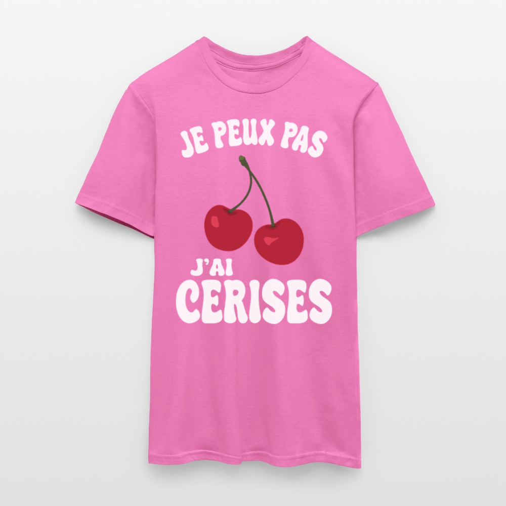 T-shirt Homme - Je peux pas j'ai cerises - rose