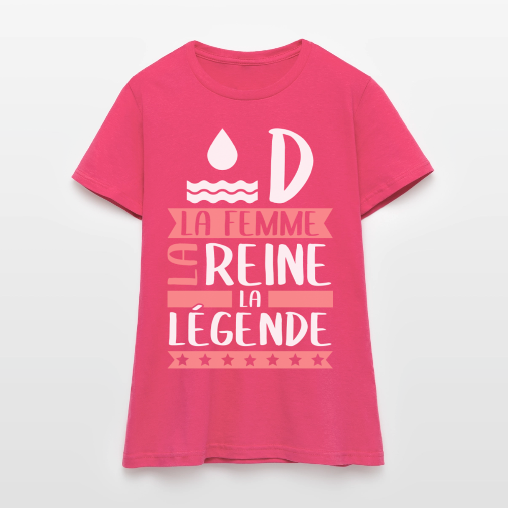 T-shirt femme Aude rébus – La femme, la reine, la légende - rose azalée