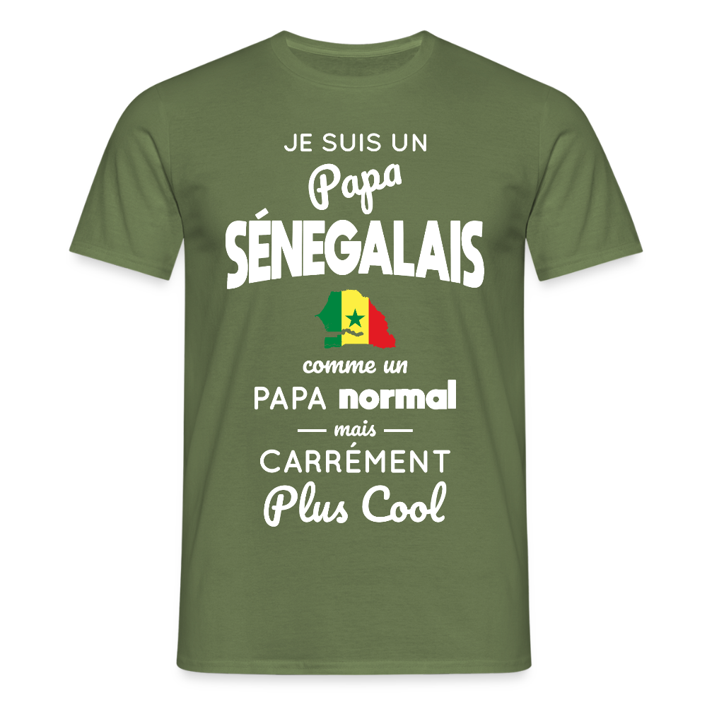 T-shirt Homme - Papa Sénégalais Plus Cool - vert militaire