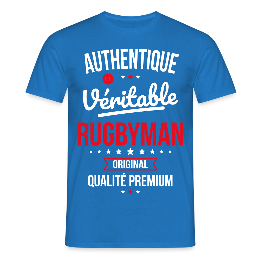 T-shirt Homme - Authentique et véritable Rugbyman - bleu royal