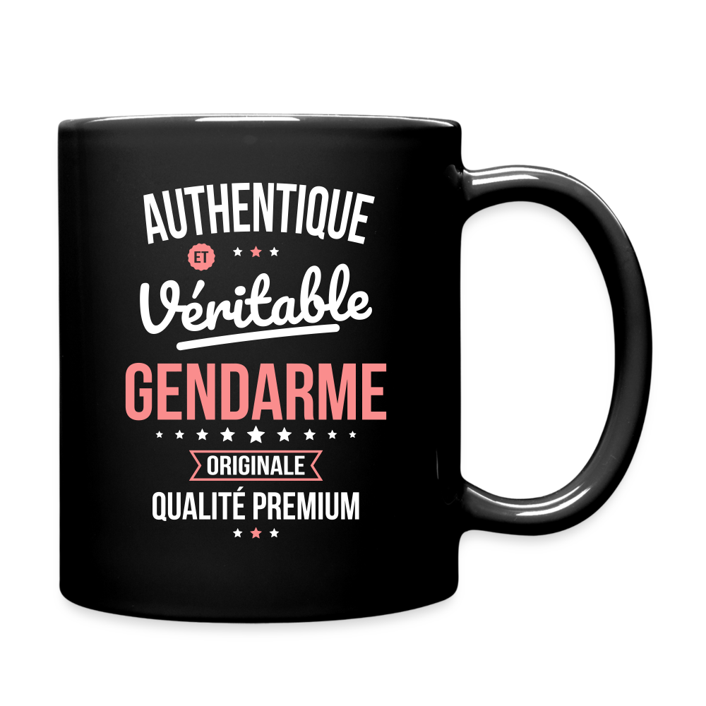 Mug uni - Authentique et véritable Gendarme - noir