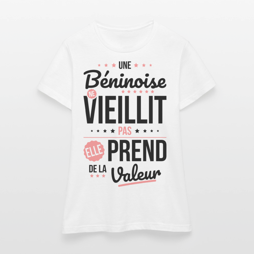 T-shirt Femme - Une Béninoise ne vieillit pas - blanc