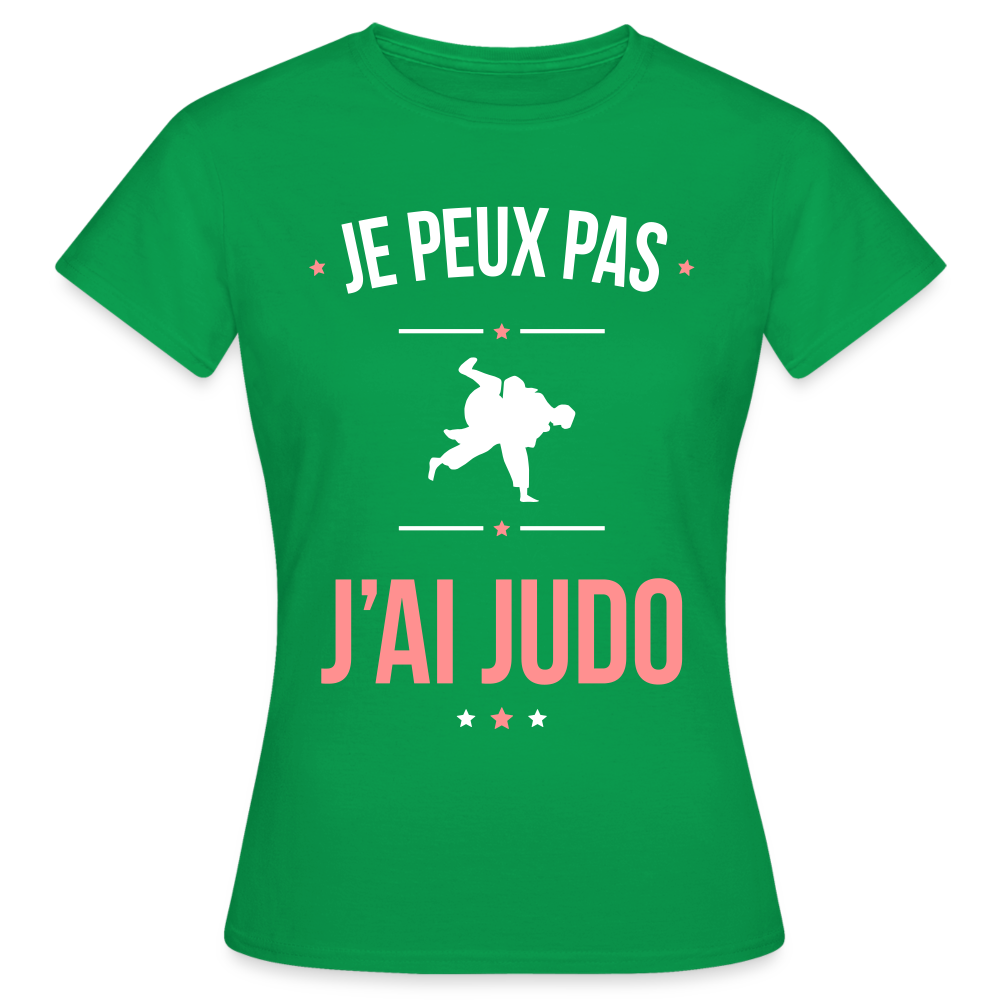 T-shirt Femme - Je peux pas j'ai Judo - vert