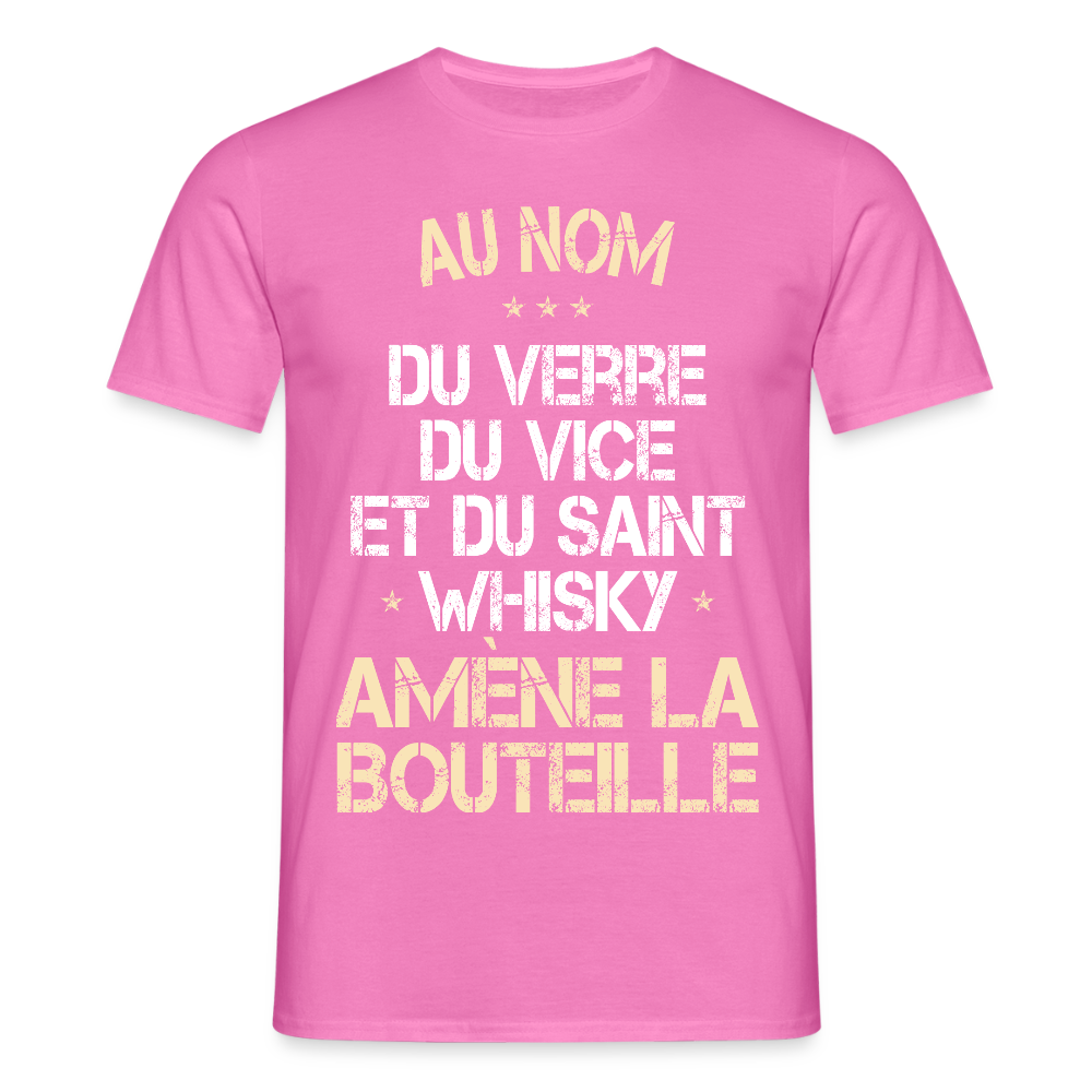 T-shirt Homme - Au nom du saint Whisky - rose