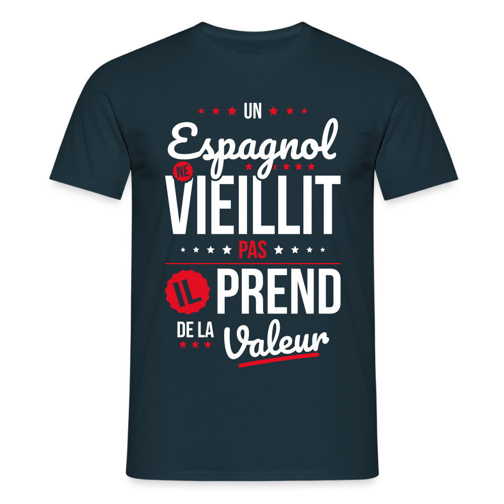 T-shirt Homme - Un Espagnol ne vieillit pas - marine