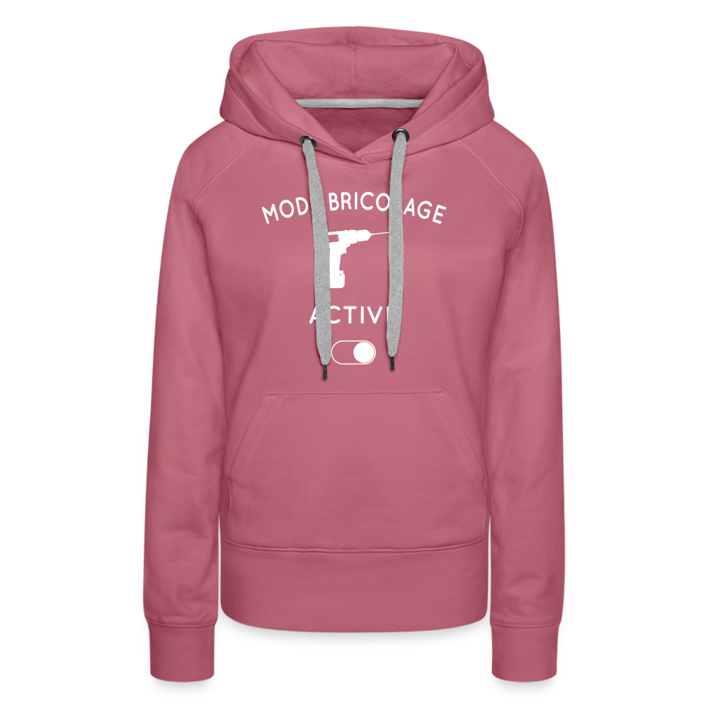 Sweat à capuche Premium Femme - Mode bricolage activé - mauve
