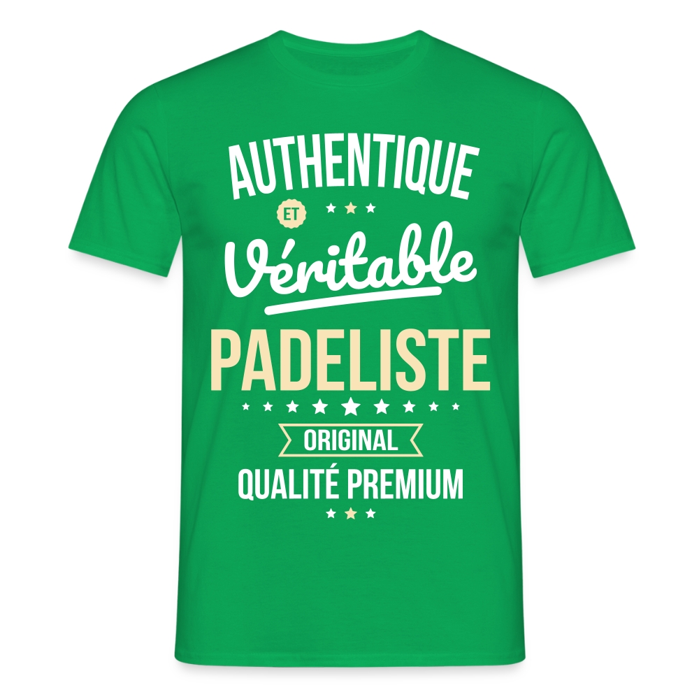 T-shirt Homme - Authentique et véritable Padeliste - vert