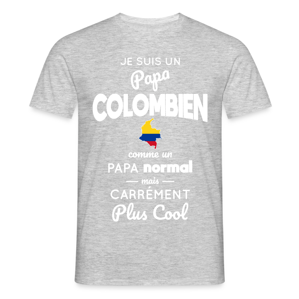T-shirt Homme - Papa Colombien Plus Cool - gris chiné