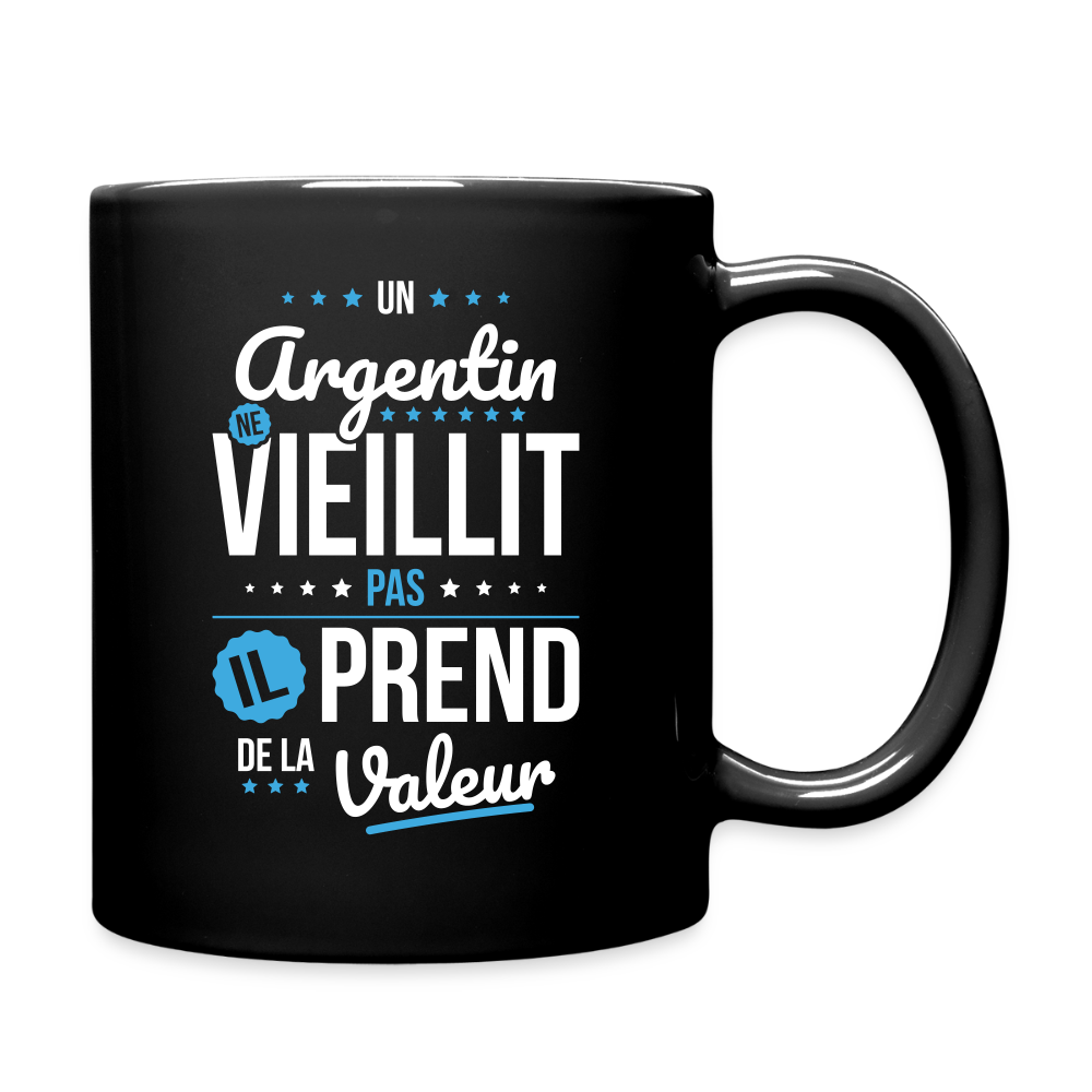 Mug uni - Un Argentin ne vieillit pas - noir