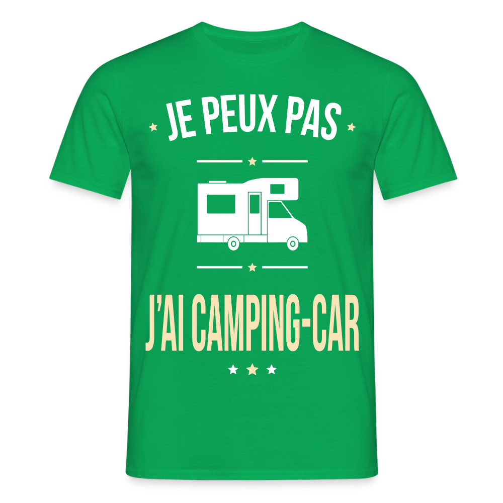T-shirt Homme - Je peux pas j'ai Camping-car - vert