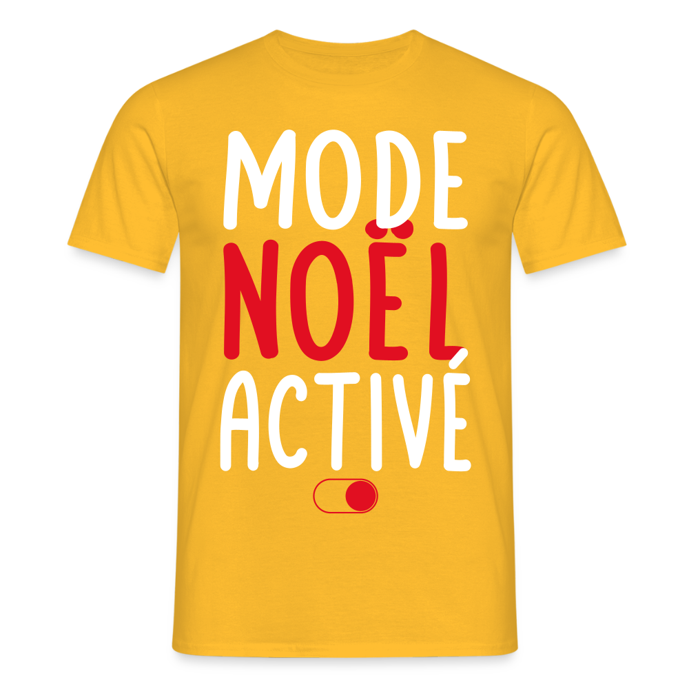 T-shirt Homme - Mode Noël activé - jaune