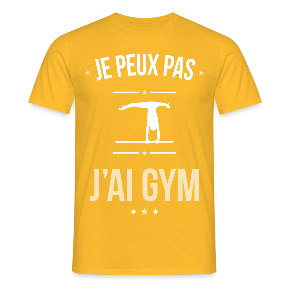 T-shirt Homme - Je peux pas j'ai Gym - jaune