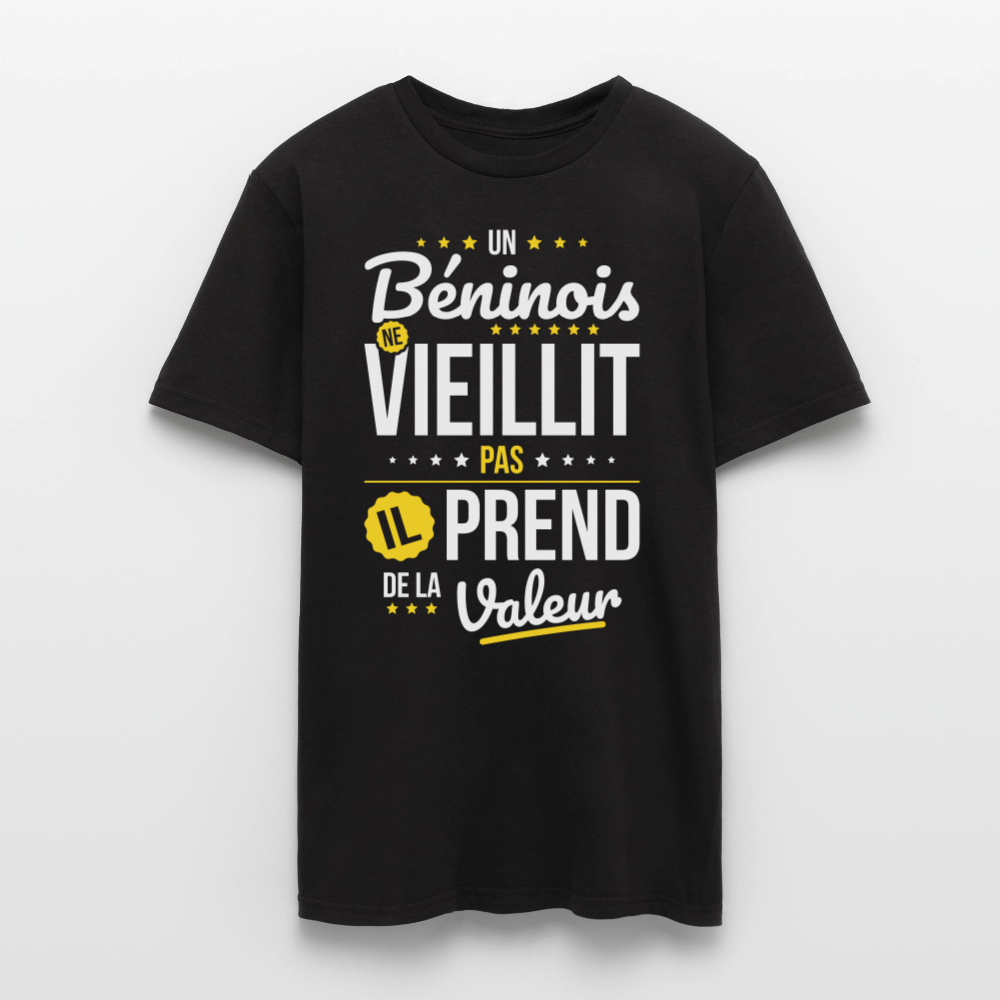 T-shirt Homme - Un Béninois ne vieillit pas - noir