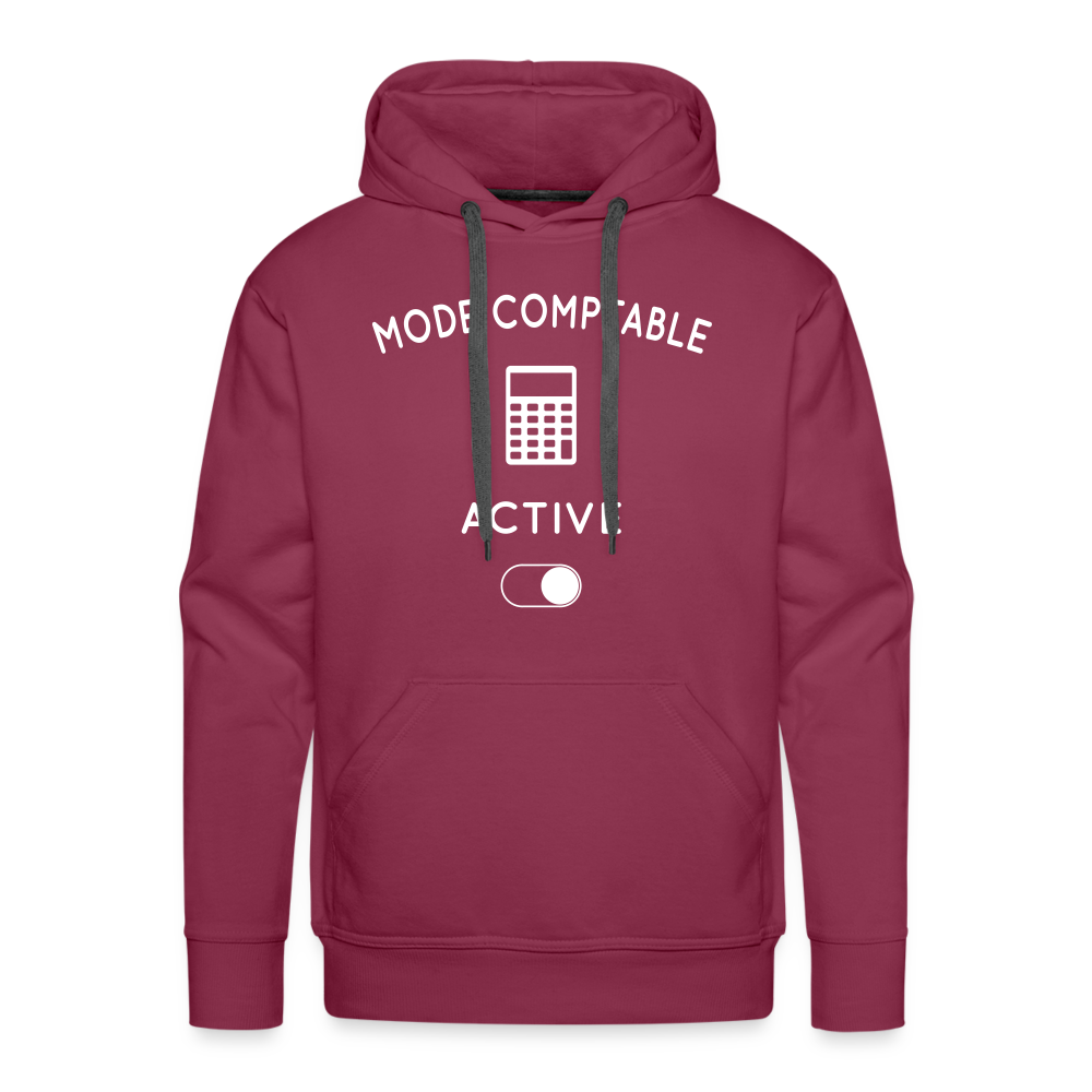 Sweat à capuche Premium Homme - Mode comptable activé - bordeaux