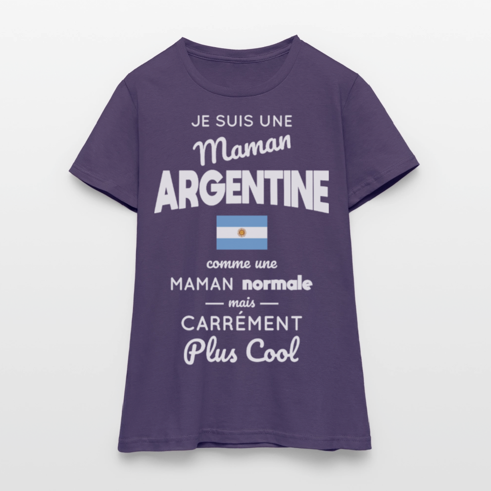T-shirt Femme - Maman Argentine plus cool - violet foncé