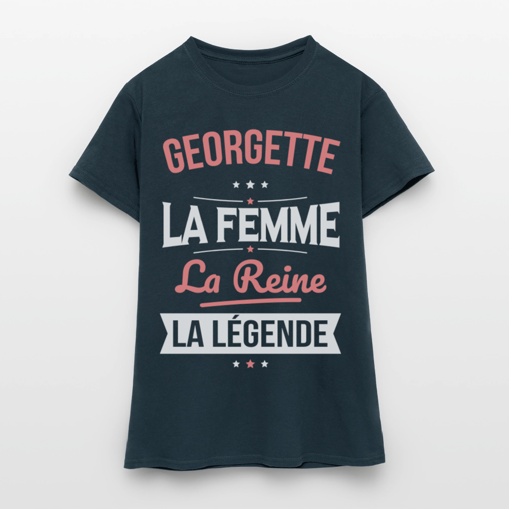 T-shirt Femme - Georgette - la Femme - la Reine - la Légende - marine