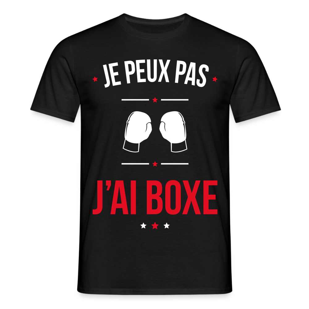 T-shirt Homme - Je peux pas j'ai Boxe - noir